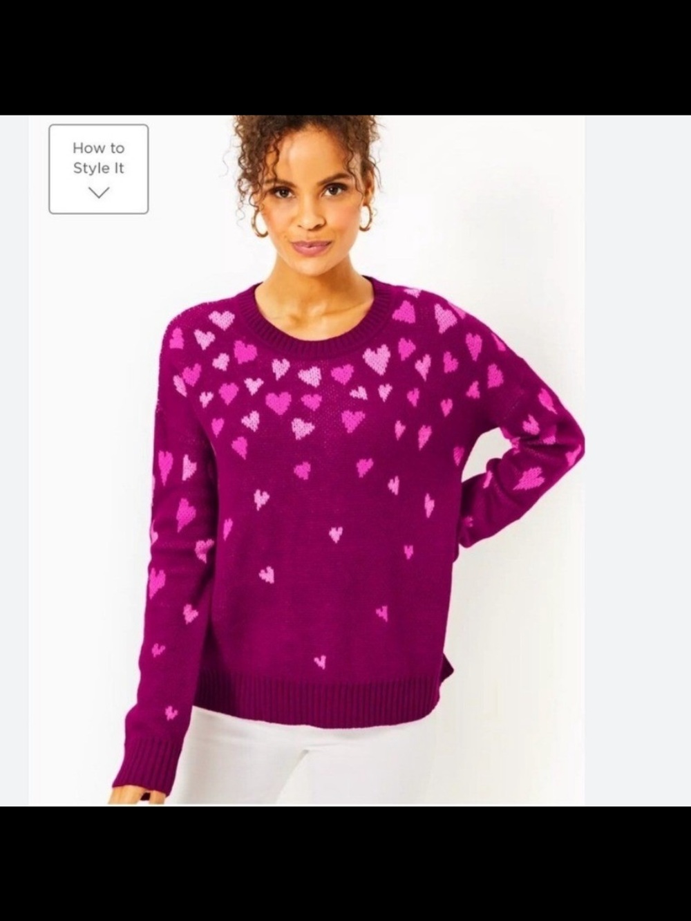 Lilly Pulitzer Womens Elizabelle Sweater L
Pink Ombre Heart
Novelty Preppy Beach